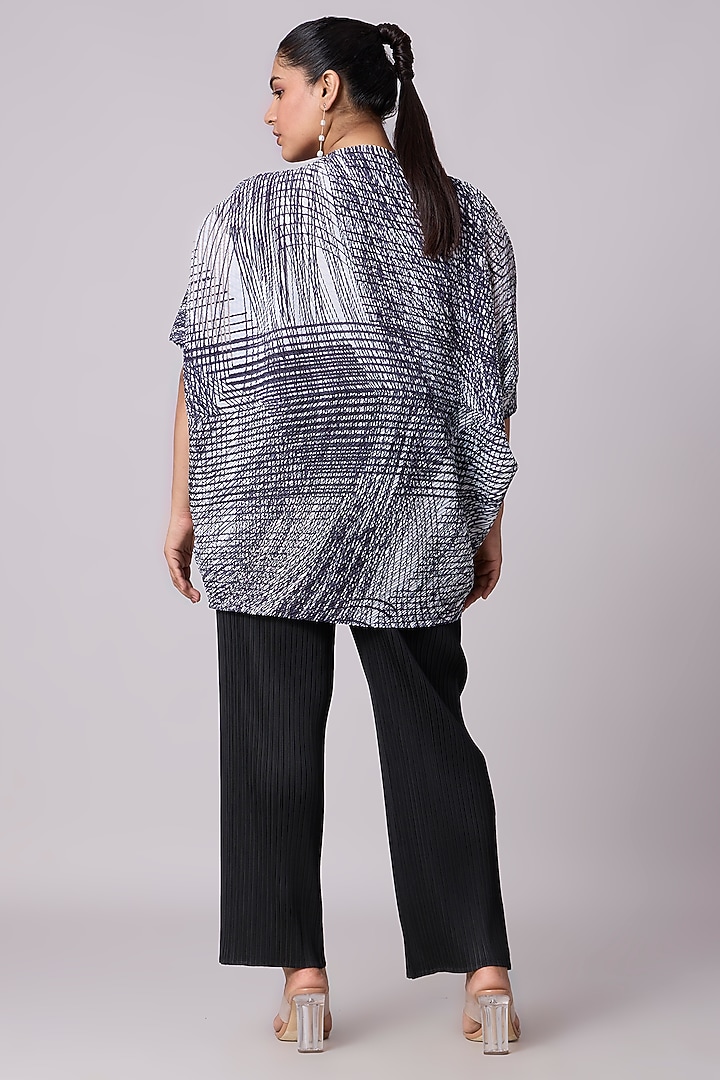 Monochrome Polyester Geometric Printed Top by Scarlet Sage at Pernia's Pop Up Shop