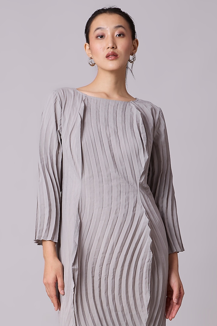 Light Grey Polyester Shift Summer Dress by Scarlet Sage at Pernia's Pop Up Shop