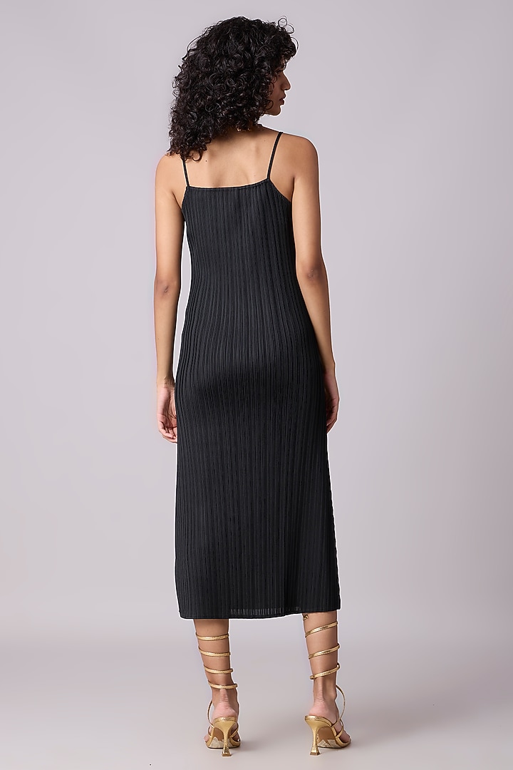 Black Polyester Slip Summer Dress by Scarlet Sage at Pernia's Pop Up Shop