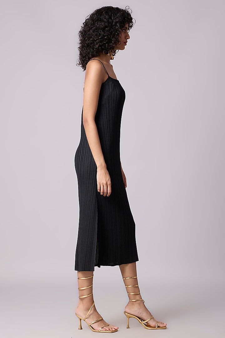 Black Polyester Slip Summer Dress by Scarlet Sage at Pernia's Pop Up Shop