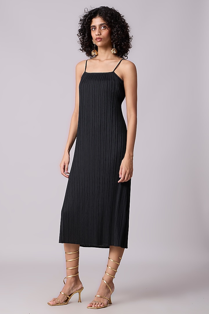 polyester slip dress Black Polyester Slip Summer Dress by Scarlet Sage at Pernia's Pop Up Shop 2026
