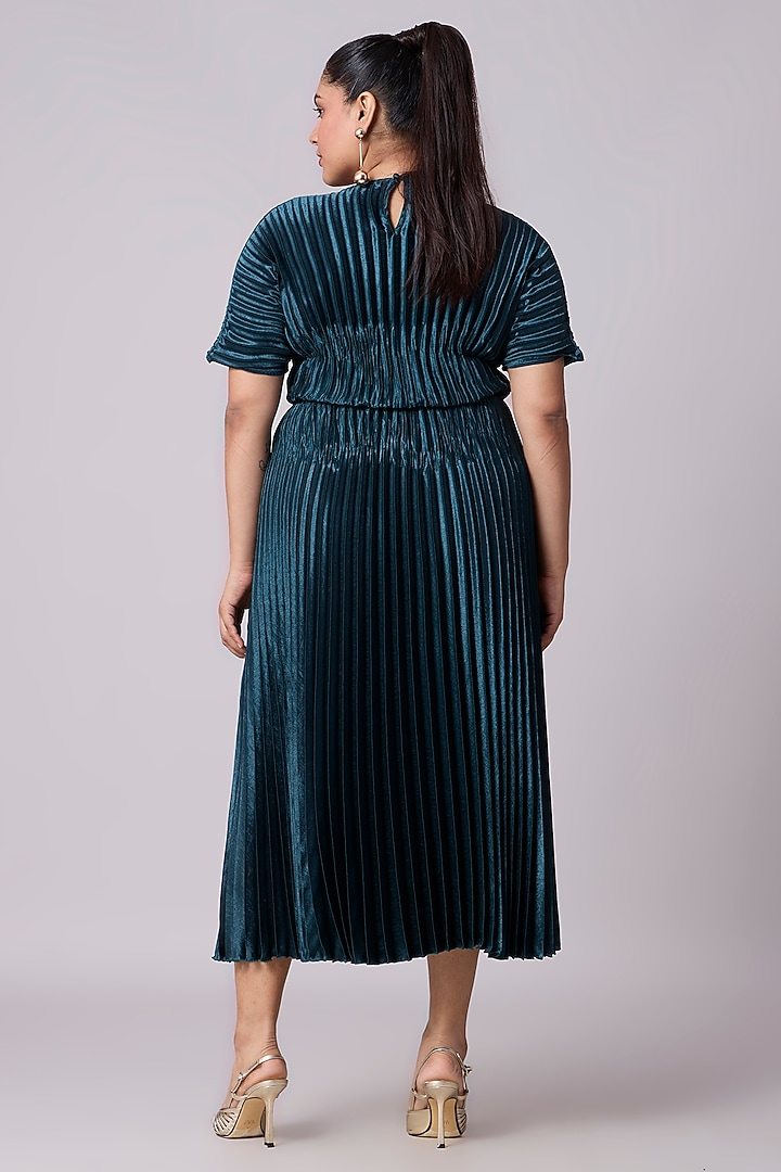 Teal Green Polyester A-Line Maxi Summer Dress by Scarlet Sage at Pernia's Pop Up Shop