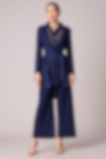 Navy Polyester Co-Ord Set by Scarlet Sage at Pernia's Pop Up Shop