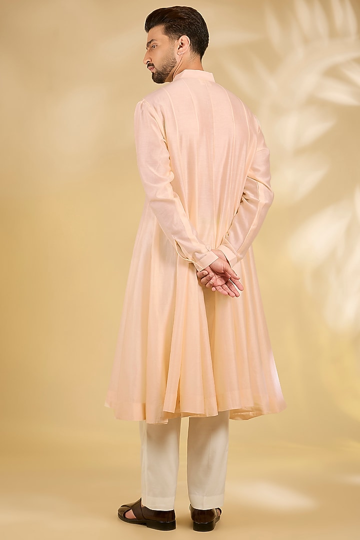 Ivory Silk Groom Sherwani Set by Samant Chauhan Men at Pernia's Pop Up Shop