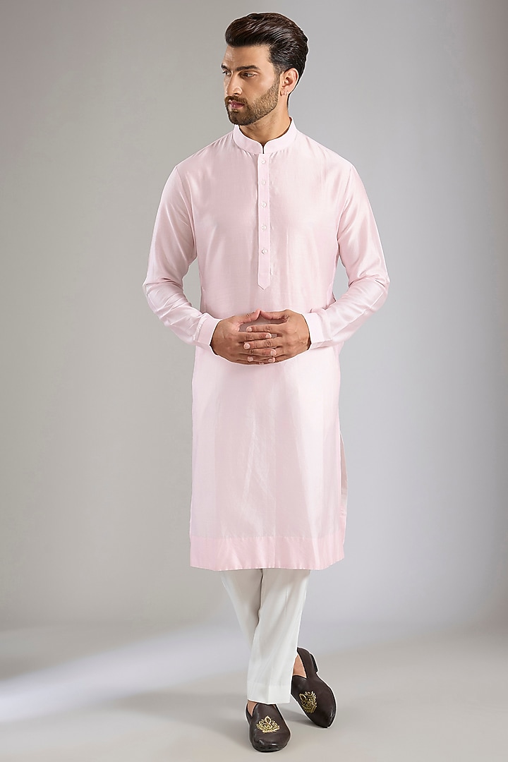 Ivory Silk Bundi Jacket Set by Samant Chauhan Men at Pernia's Pop Up Shop