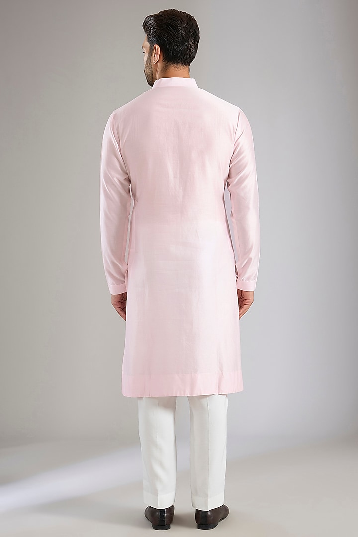 Ivory Silk Bundi Jacket Set by Samant Chauhan Men at Pernia's Pop Up Shop