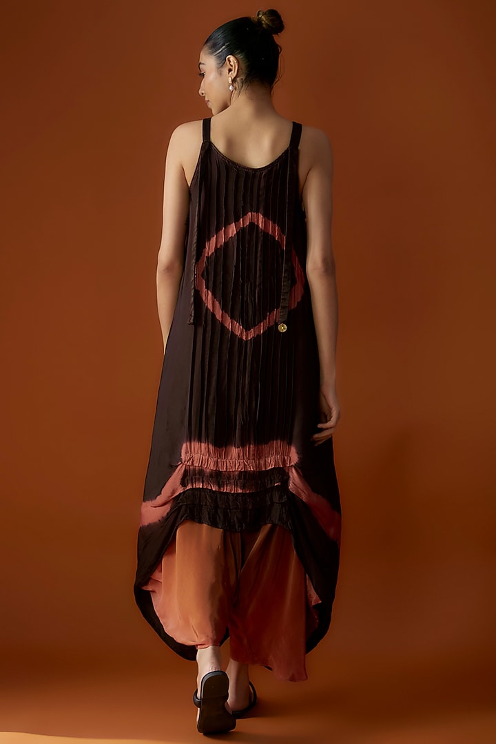 Wine Satin Maxi Summer Dress by Script at Pernia's Pop Up Shop