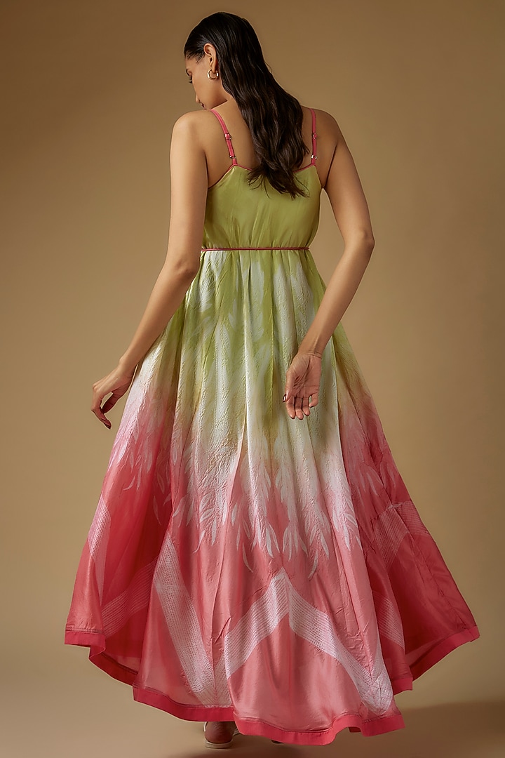 shibori dress designs Black Shibori Tie-Dye Cotton Gathered Maxi Dress 58" / Regular (5'2"