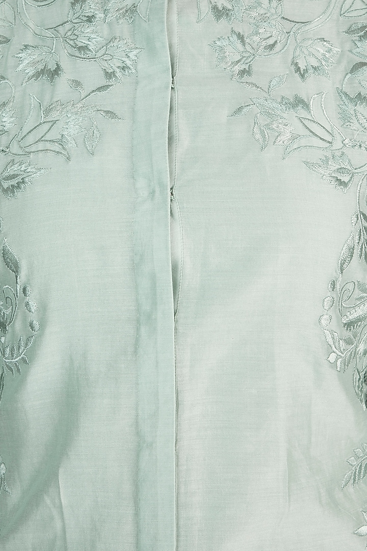 Light Sea Green Embroidered Kurta Set by Samant Chauhan at Pernia's Pop Up Shop
