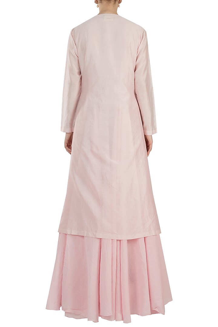 Pink Embroidered Kurta With Inner Vacation Dress by Samant Chauhan at Pernia's Pop Up Shop