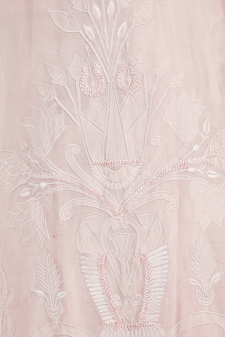 Pink Embroidered Kurta With Inner Vacation Dress by Samant Chauhan at Pernia's Pop Up Shop