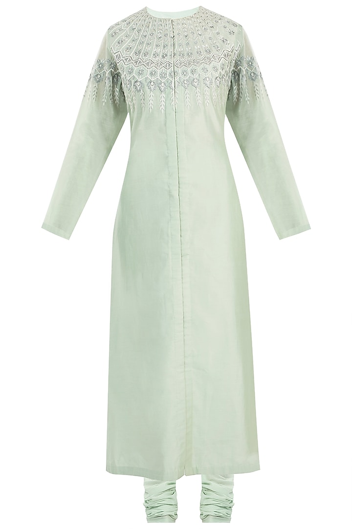 Mint Green Embroidered Kurta Set by Samant Chauhan at Pernia's Pop Up Shop