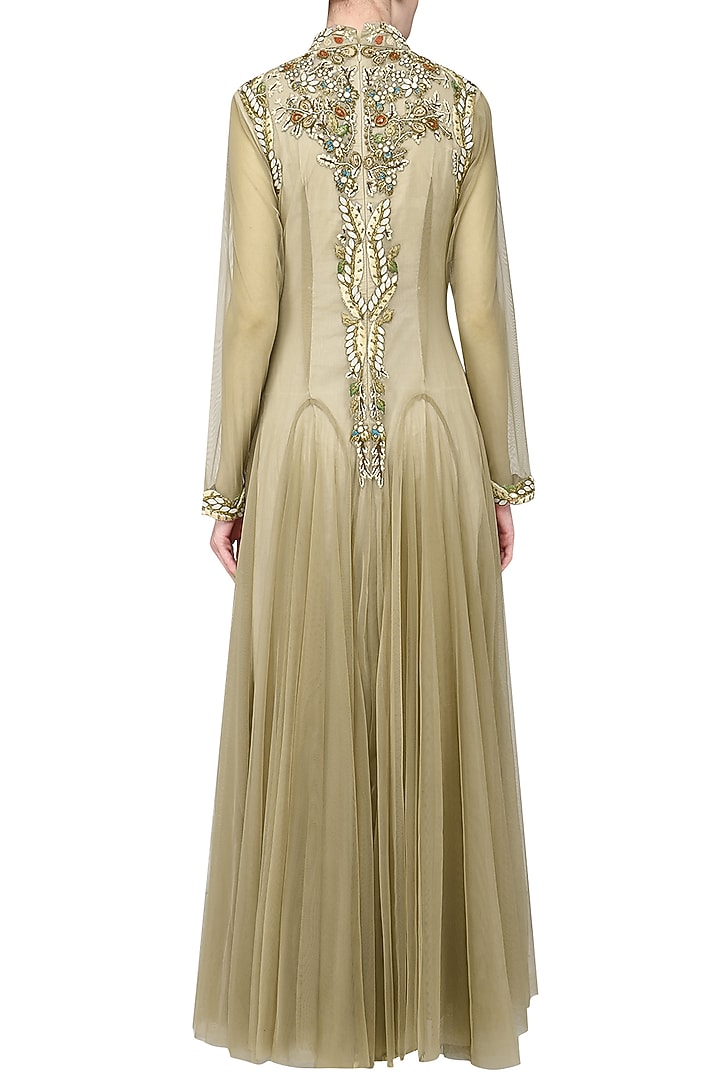 Grey embroidered gown available only at Pernia's Pop Up Shop.