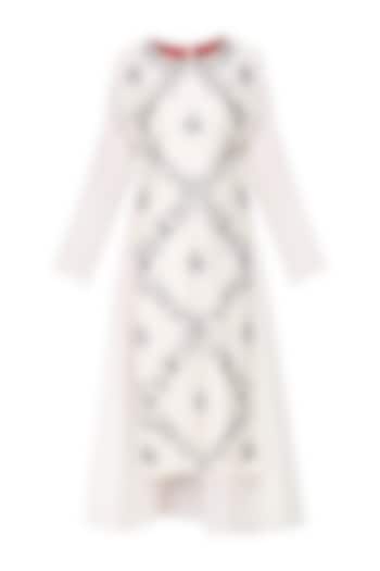 Off White Asymmetrical Embroidered Tunic by Samant Chauhan