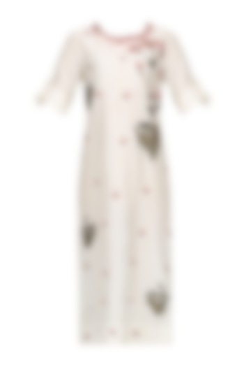 Off White Thread Embroidered Kurta by Samant Chauhan