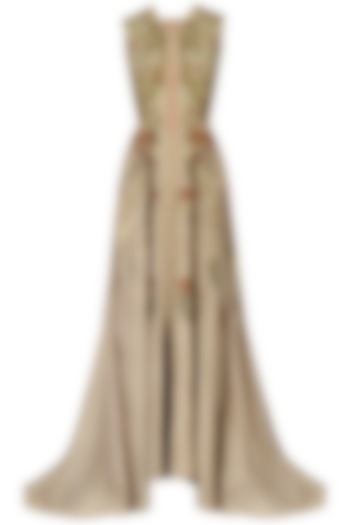 Beige Embroidered Anarkali by Samant Chauhan