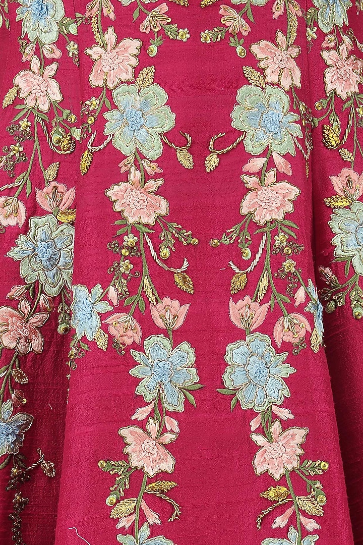 Pink floral thread work gown available only at Pernia's Pop Up Shop.