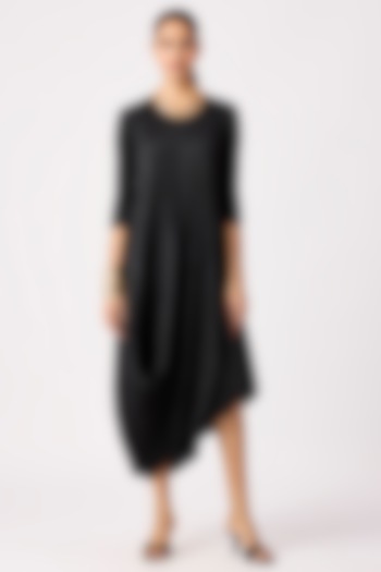 Black Polyester Summer Dress by Scarlet Sage at Pernia's Pop Up Shop