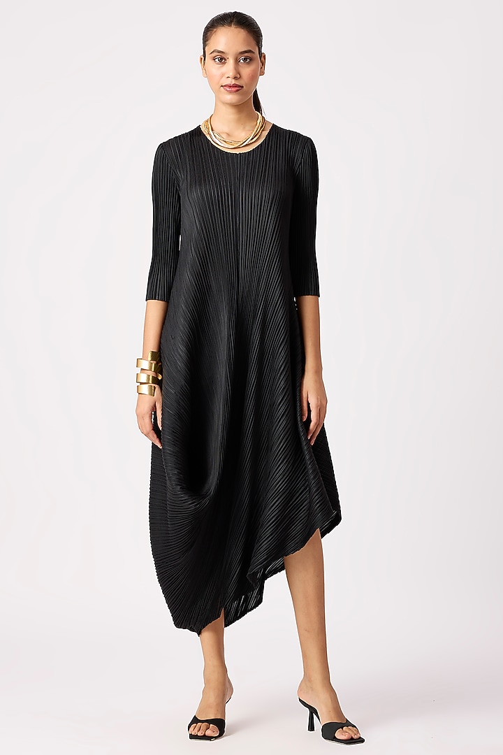 Black Polyester Summer Dress by Scarlet Sage at Pernia's Pop Up Shop