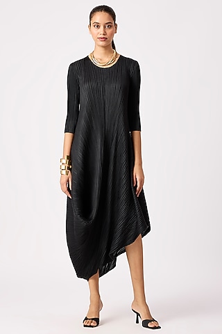 Black Polyester Dress by Scarlet Sage
