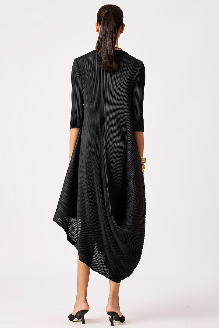 Black Polyester Summer Dress by Scarlet Sage at Pernia's Pop Up Shop