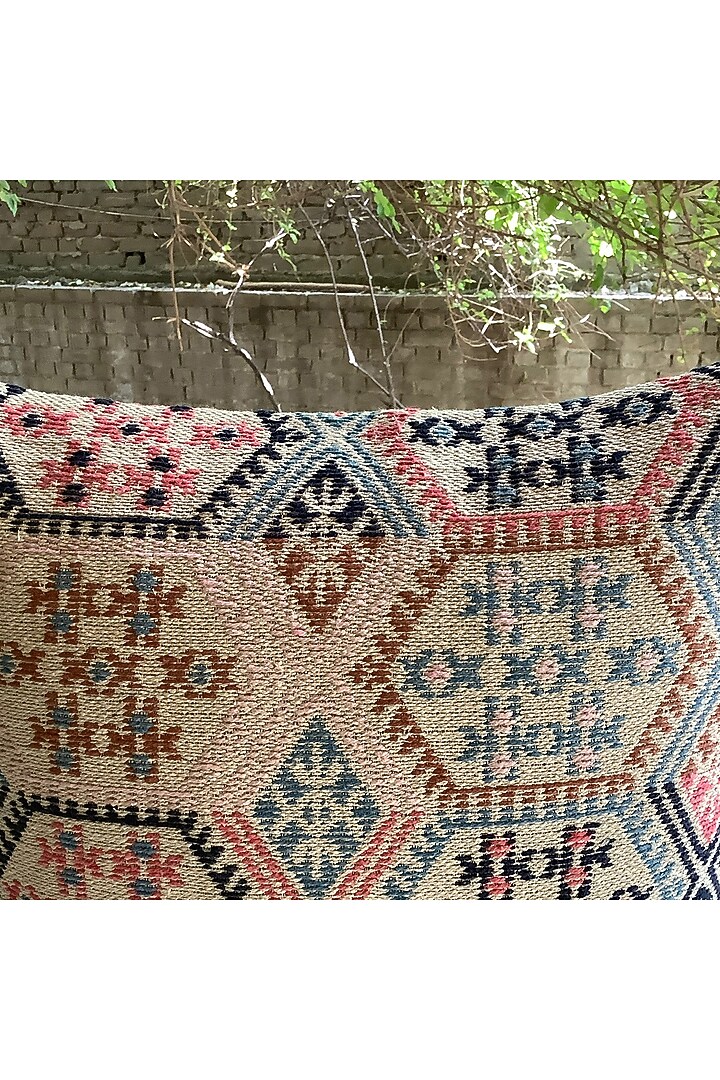 Multi-Colored Cotton Blended Geometric Printed Cushion Cover by Studio Covers at Pernia's Pop Up Shop