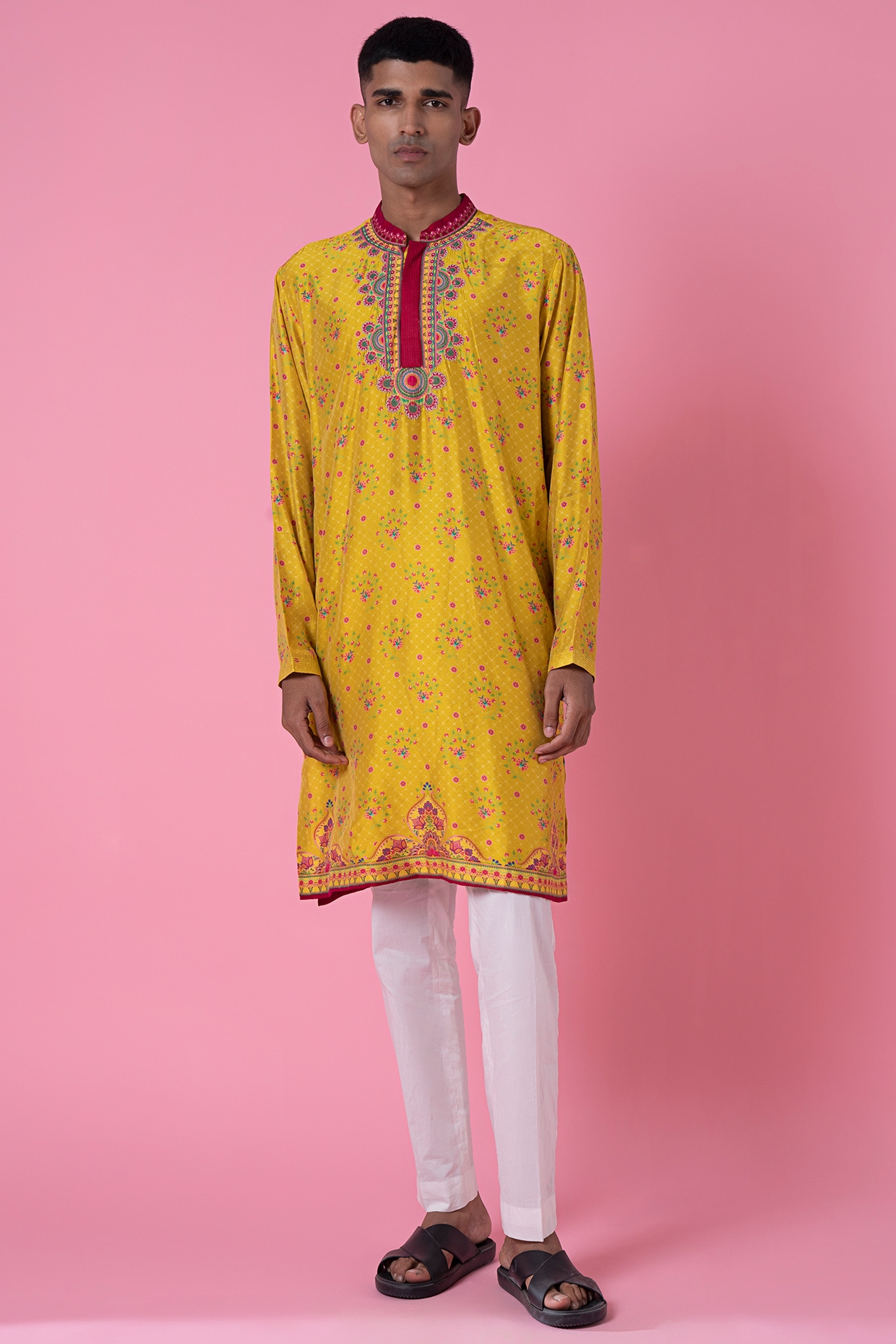 yellow panjabi design