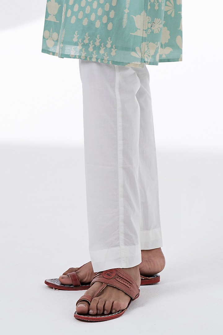 Sea Surf Chanderi Printed Kurta Set by Siddhartha Bansal Men at Pernia's Pop Up Shop