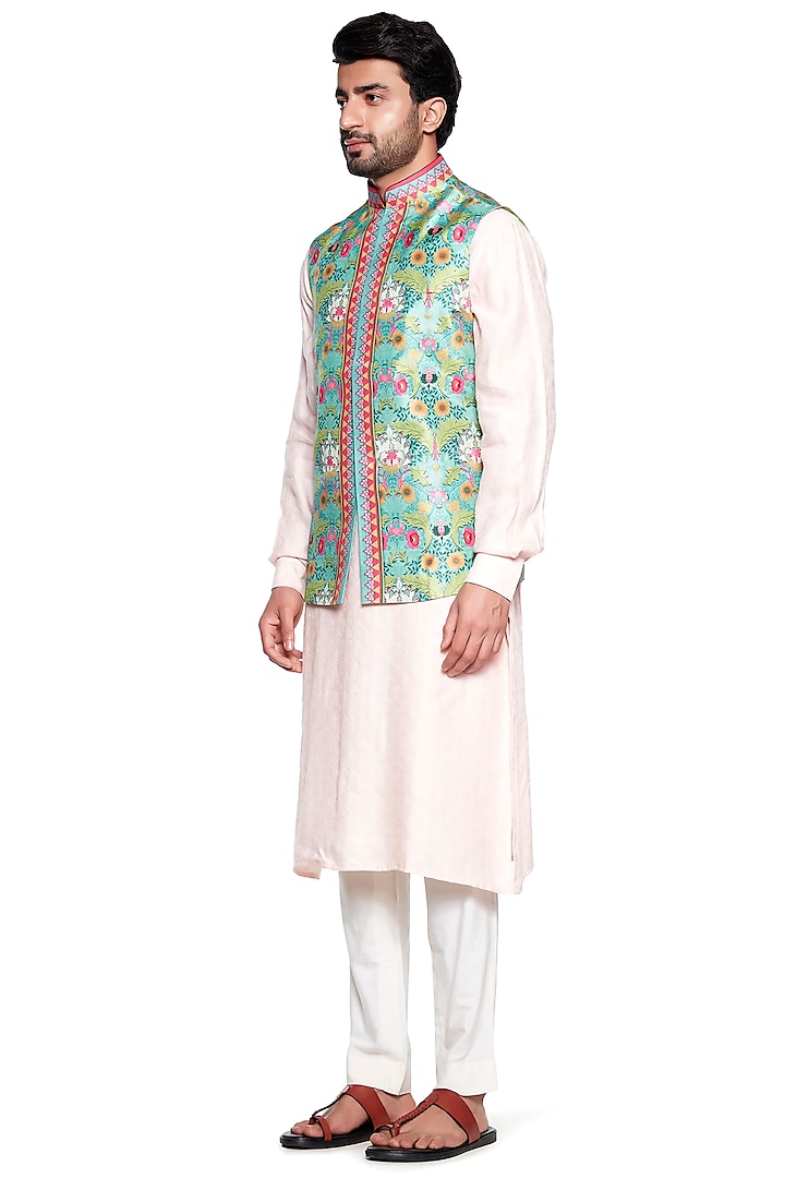 Grey Bagh Bundi Jacket by Siddhartha Bansal Men