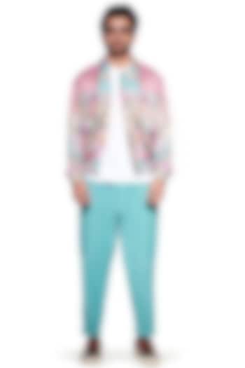 Sky Blue Corduroy Pants by Siddhartha Bansal Men at Pernia's Pop Up Shop