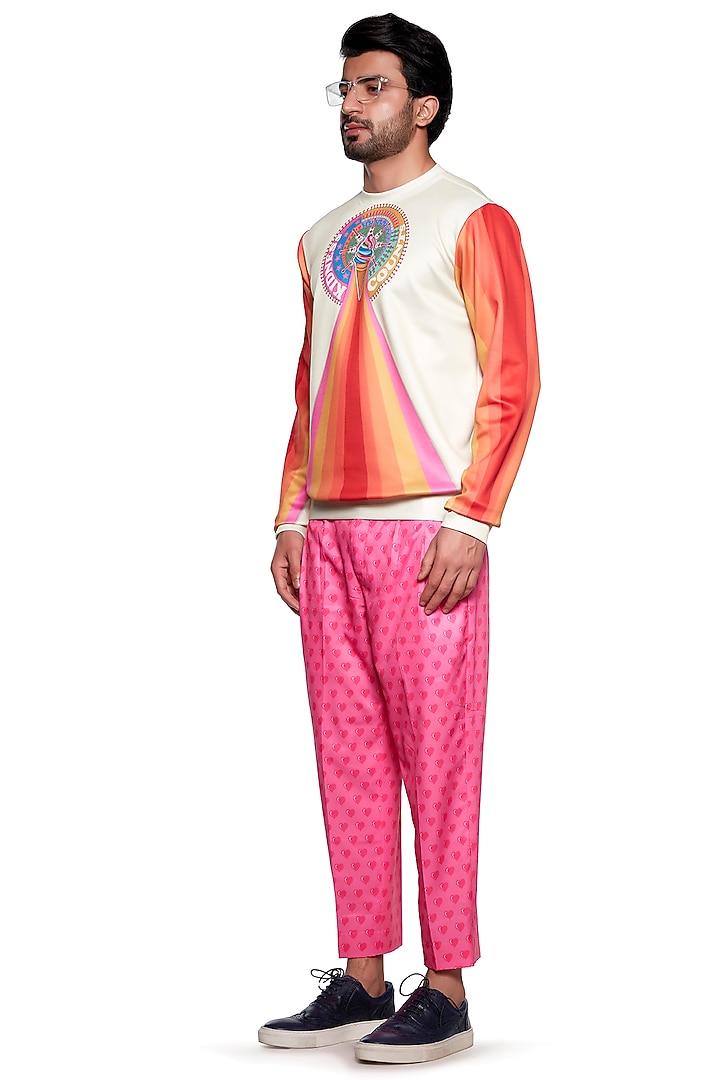 Yellow & Orange T-shirt by Siddhartha Bansal Men at Pernia's Pop Up Shop