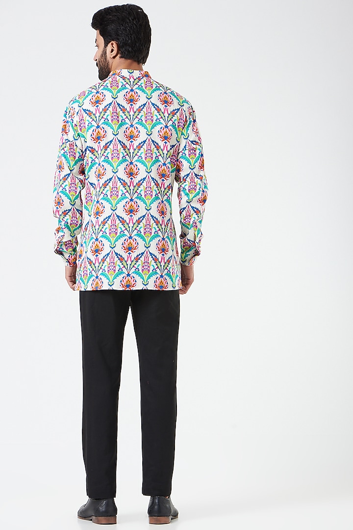 Multi-Colored Printed Party Wear Shirt by Siddhartha Bansal Men at Pernia's Pop Up Shop