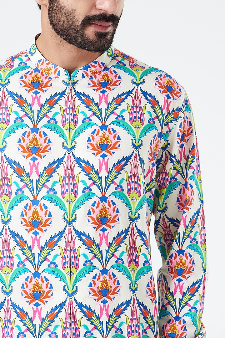Multi-Colored Printed Party Wear Shirt by Siddhartha Bansal Men at Pernia's Pop Up Shop