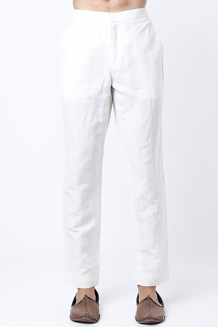 Pale Coral Cotton Satin Kurta Set by Siddhartha Bansal Men at Pernia's Pop Up Shop