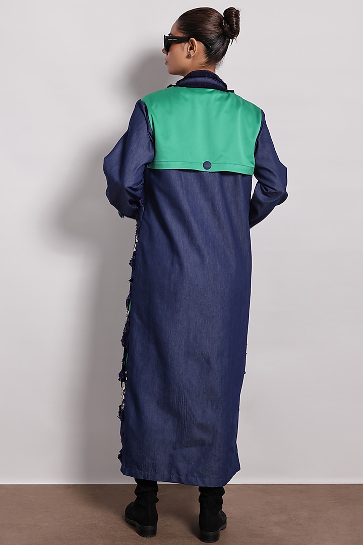 Denim Blue Jacket by Devina Juneja at Pernia's Pop Up Shop