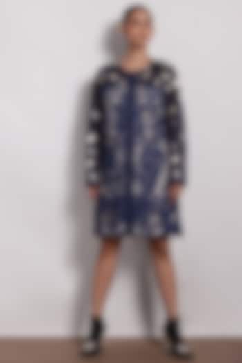 Denim Blue Mini Vacation Dress by Devina Juneja at Pernia's Pop Up Shop