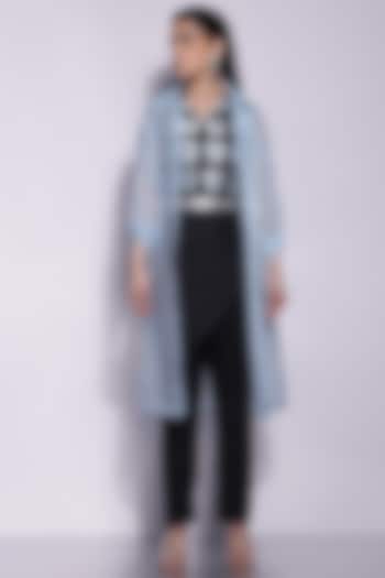 Light Blue Organza Overlay by Devina Juneja at Pernia's Pop Up Shop