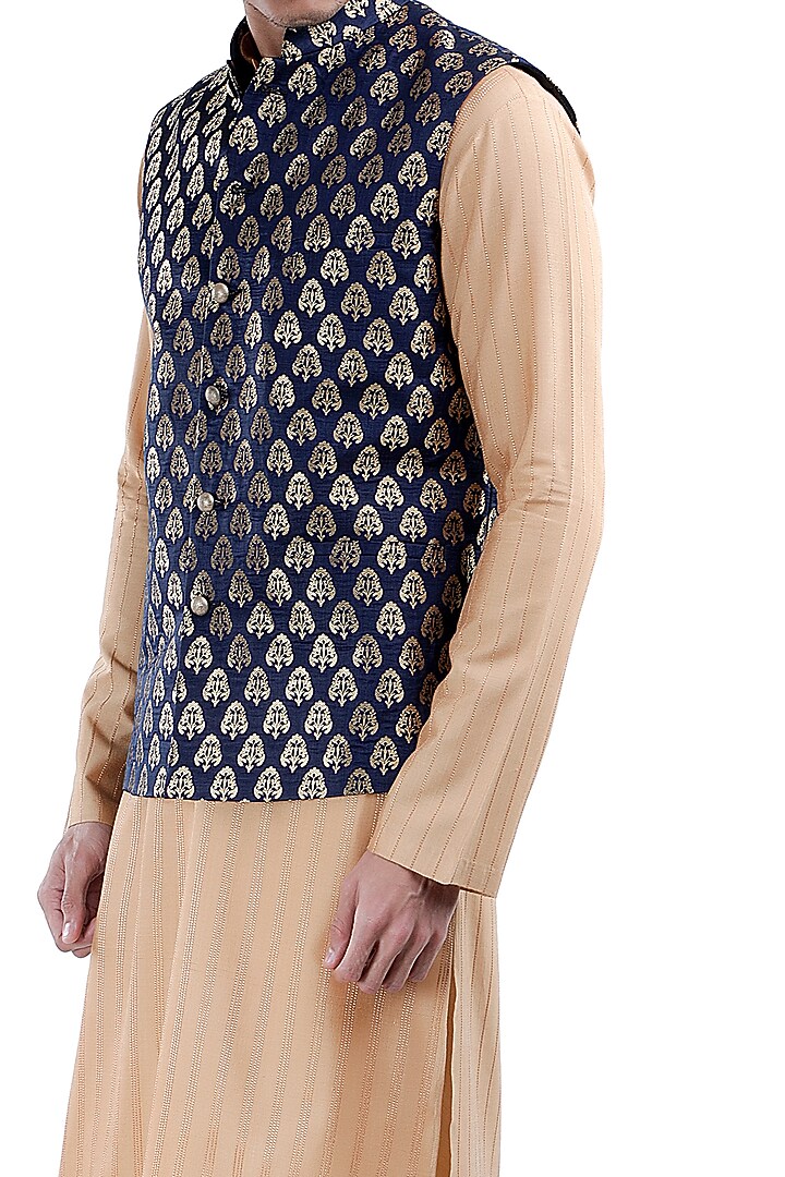Baize Brocade Silk Jacket by Sadan Pande Men at Pernia's Pop Up Shop