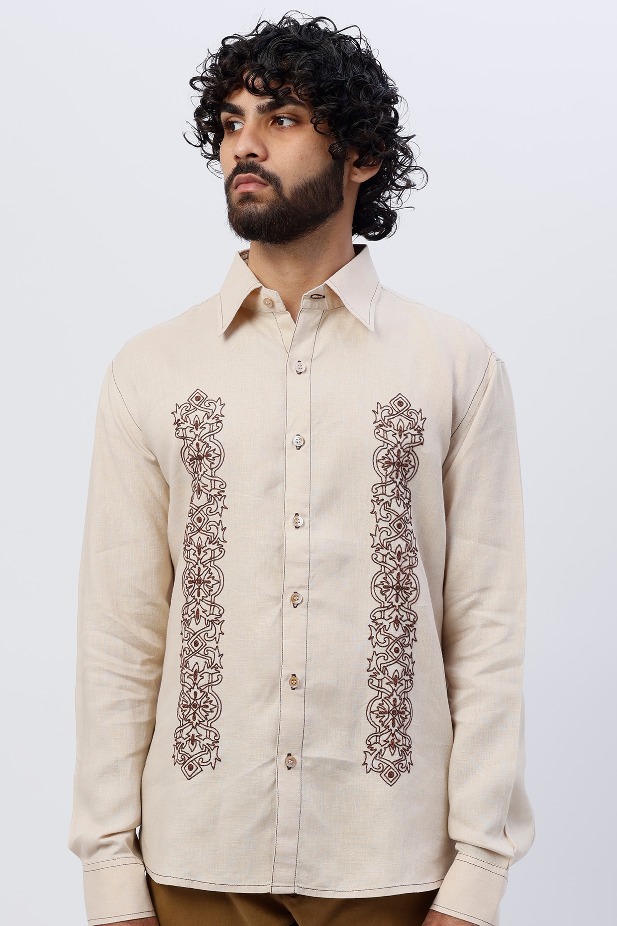 Mens embroidered outlet shirts