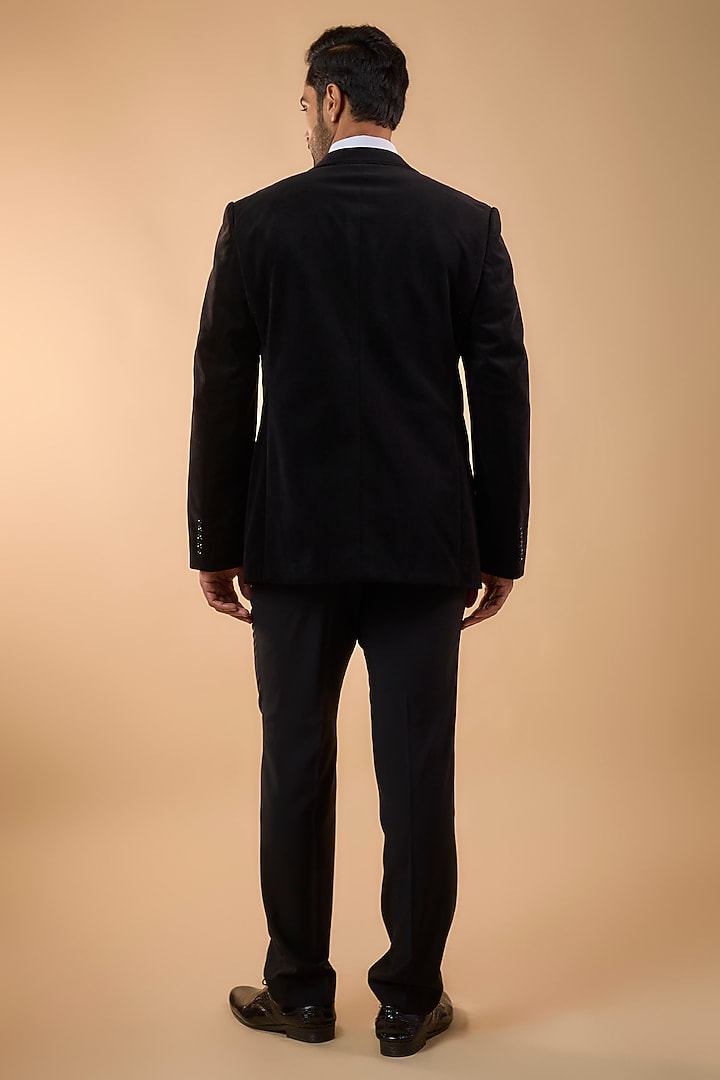 Black Velvet Tuxedo Set by SDS by KUSHAL SHAH at Pernia's Pop Up Shop