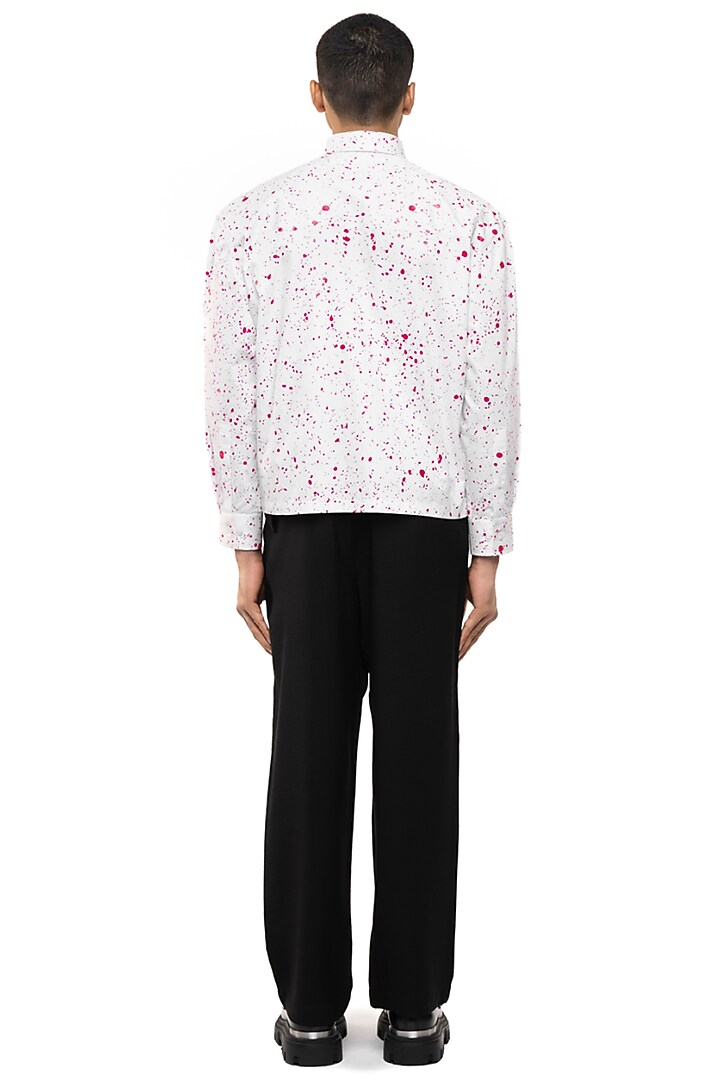 White Giza Cotton Party Wear Shirt by SDS by KUSHAL SHAH at Pernia's Pop Up Shop