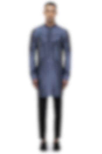 Grey Silk Kurta Set by SDS by KUSHAL SHAH at Pernia's Pop Up Shop