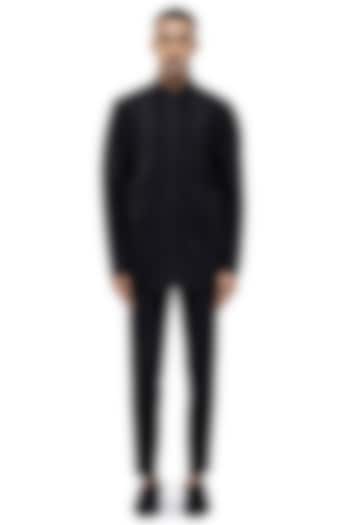 Black Silk Kurta Set by SDS by KUSHAL SHAH at Pernia's Pop Up Shop