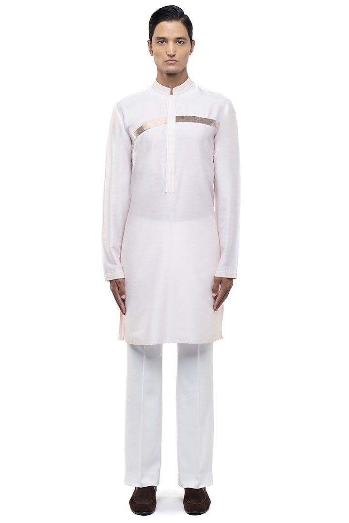 Pink Silk Kurta Set by SDS by KUSHAL SHAH at Pernia's Pop Up Shop