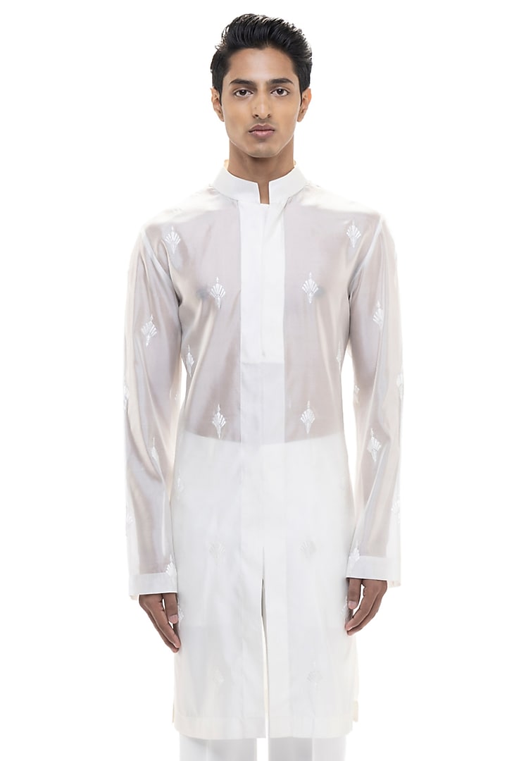 White Organza Kurta Set by SDS by KUSHAL SHAH at Pernia's Pop Up Shop