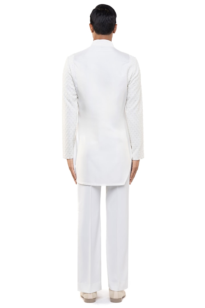 Ivory Silk Kurta Set by SDS by KUSHAL SHAH at Pernia's Pop Up Shop