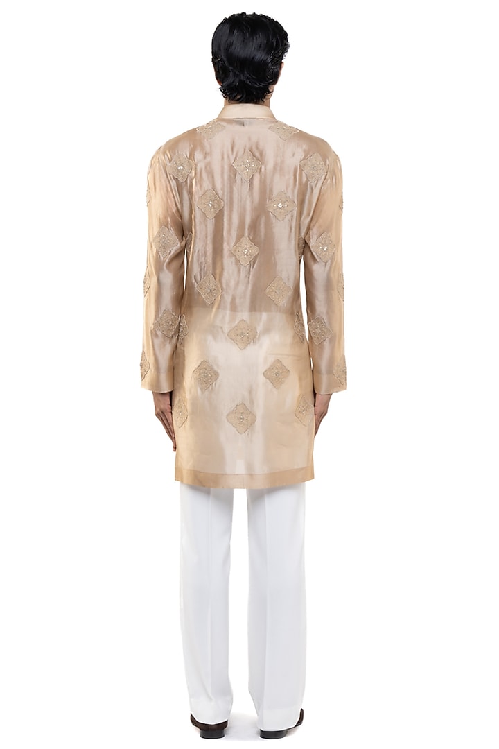 Beige Organza Kurta Set by SDS by KUSHAL SHAH at Pernia's Pop Up Shop