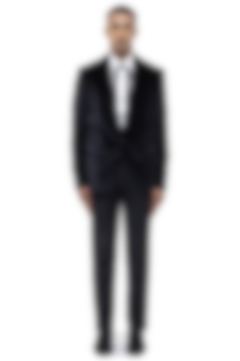 Black Suiting Tuxedo Set by SDS by KUSHAL SHAH at Pernia's Pop Up Shop