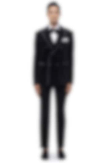 Black Velvet Tuxedo Set by SDS by KUSHAL SHAH at Pernia's Pop Up Shop