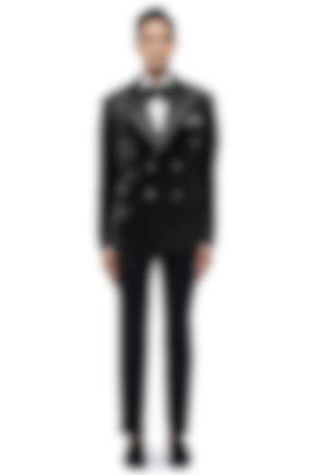 Black Velvet Tuxedo Set by SDS by KUSHAL SHAH at Pernia's Pop Up Shop